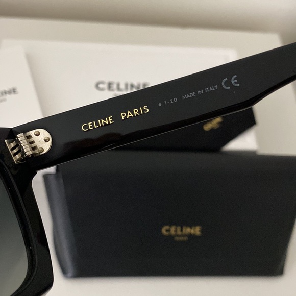 CELINE polarized rectangle acetate sunglasses - Picture 3 of 6